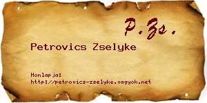 Petrovics Zselyke névjegykártya